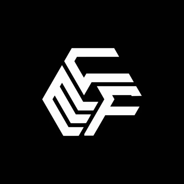 Ecf Lettre Logo Design Sur Fond Noir Ecf Initiales Créatives — Image vectorielle