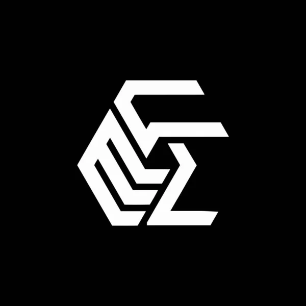 Ecl Letter Logo Design Auf Schwarzem Hintergrund Ecl Kreative Initialen — Stockvektor