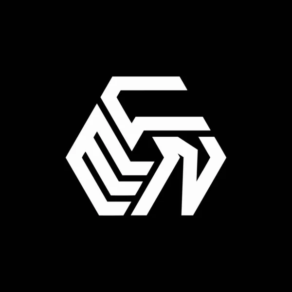 Ecn Brev Logotyp Design Svart Bakgrund Konceptet Med Ecn Creative — Stock vektor