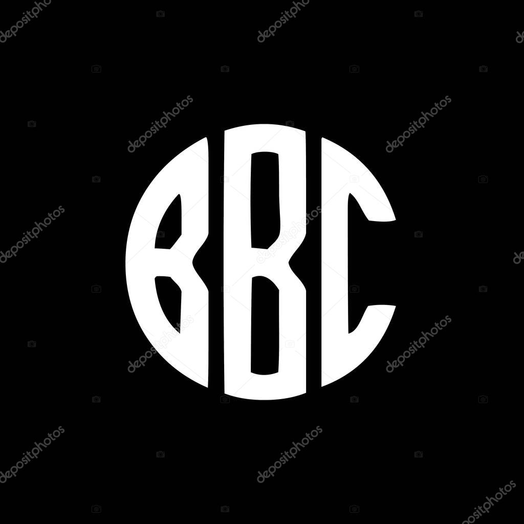 BBC letter logo design on black background. BBC creative initials letter logo concept. BBC letter design.