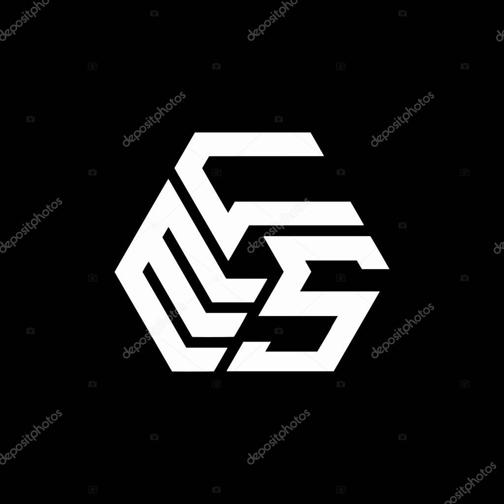 ECS letter logo design on black background. ECS creative initials letter logo concept. ECS letter design.