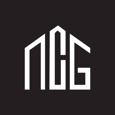 Siyah arkaplan üzerine NCG harf logosu tasarımı. NCG yaratıcı harflerin baş harfleri logo kavramı. NCG harf tasarımı.. 