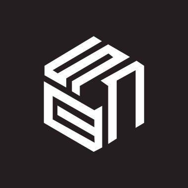 Siyah arkaplan üzerinde SCN harf logosu tasarımı. CN yaratıcı harflerin baş harfleri logo kavramı. CN harf tasarımı. 