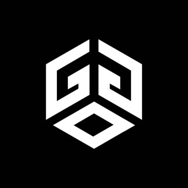 Siyah arka planda GGD harf logosu tasarımı. GGD yaratıcı harflerin baş harfleri logo kavramı. GGD harf tasarımı. 