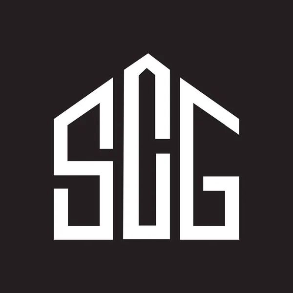 Scg 디자인 Black Background Scg Creative Initials Letter Logo Concept — 스톡 벡터