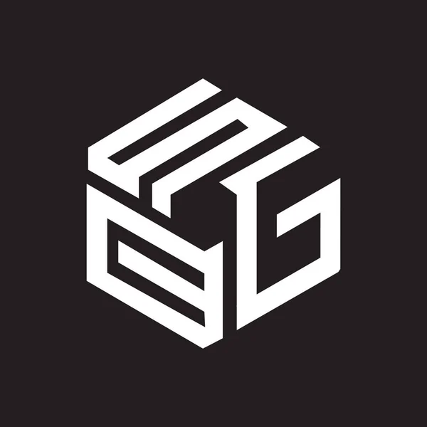 Scg 디자인 Black Background Scg Creative Initials Letter Logo Concept — 스톡 벡터