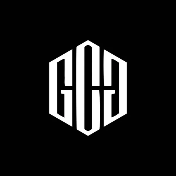 Gcg Letter Logo Design Auf Schwarzem Hintergrund Gcg Kreative Initialen — Stockvektor