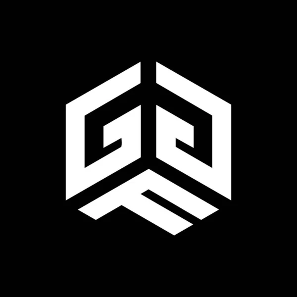 Ggf Bokstav Logotyp Design Svart Bakgrund Ggf Kreativa Initialer Brev — Stock vektor