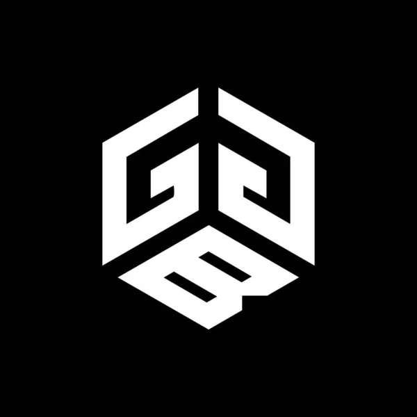 Ggb Letter Logo Design Black Background Ggb Creative Initials Letter — Stock Vector