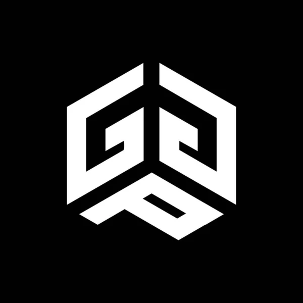 Ggp Letter Logo Design Black Background Ggp Creative Initials Letter — Stock Vector