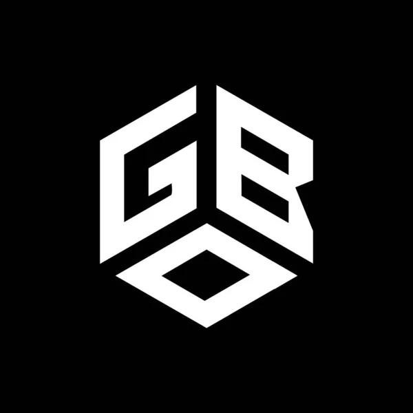 Дизайн Логотипа Буквы Gob Черном Фоне Концепция Логотипа Gob Creative — стоковый вектор