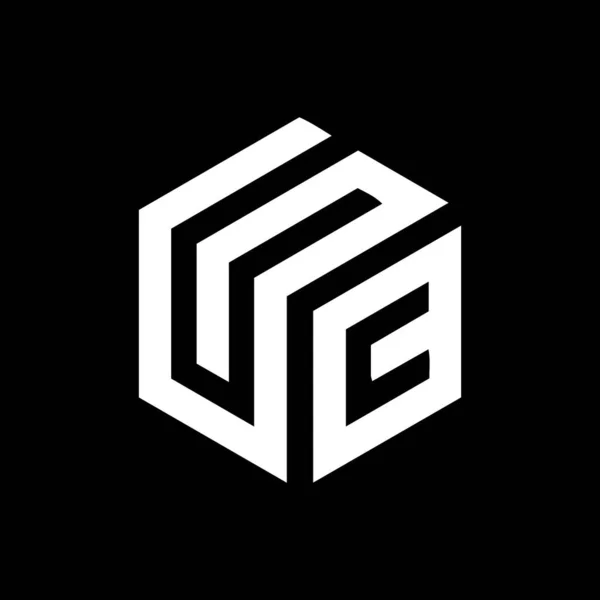 Gcg Brev Logo Design Sort Baggrund Gcg Kreative Initialer Brev – Stock-vektor