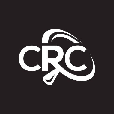 CRC letter logo design on black background.CRC creative initials letter logo concept.CRC letter design.  clipart