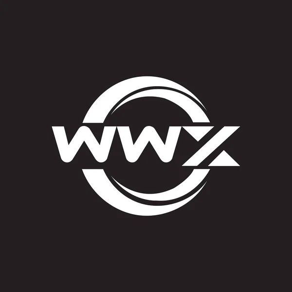 Wwx Carta Logotipo Design Preto Background Wwx Criativo Iniciais Carta — Vetor de Stock