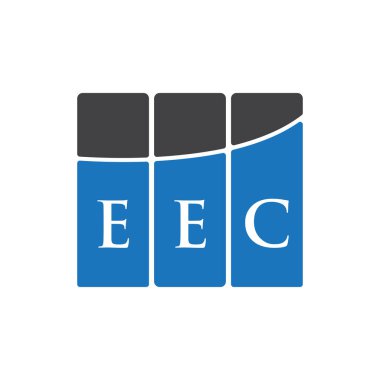Siyah arkaplan üzerine EEC harf logosu tasarımı. EEC yaratıcı harflerin baş harfleri logo kavramı. EEC harf tasarımı. 