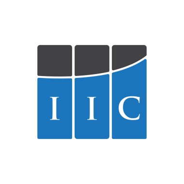 IIC harf logo tasarımı siyah arka plan. IIC yaratıcı baş harfler harf logosu. IIC harf tasarımı.. 