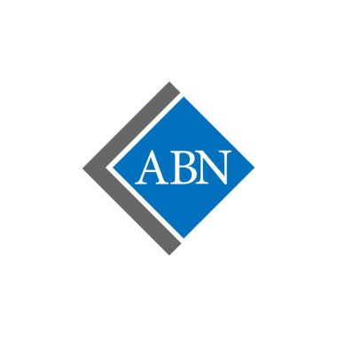 Beyaz arka planda ABN harfi logo tasarımı. ABN yaratıcı harflerin baş harfleri logo kavramı. ABN harf tasarımı. 