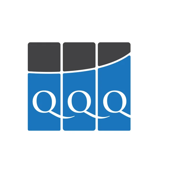 Qqq Lettera Logo Design Sfondo Nero Iniziali Creative Qqq Lettera — Vettoriale Stock