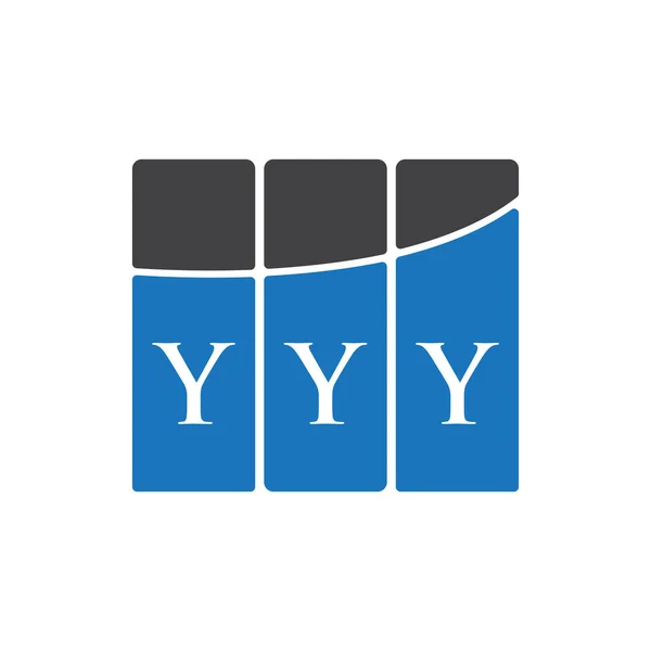 Diseño Del Logotipo Letra Yyy Sobre Fondo Negro Iniciales Creativas — Vector de stock