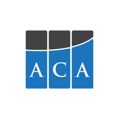 ACA harf logo tasarımı siyah arkaplan ACA yaratıcı harfler harf logosu konsepti.. 