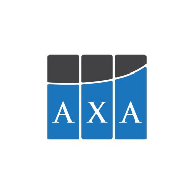 Siyah arkaplan üzerinde AXA harf logosu tasarımı. XA yaratıcı harflerin baş harfleri logo kavramı. XA harf tasarımı.. 