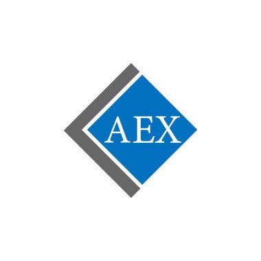Siyah arkaplanda AEX harf logosu tasarımı. AEX yaratıcı harflerin baş harfleri logo kavramı. AEX harf tasarımı. 