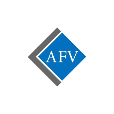 Siyah arka planda AFV harf logosu tasarımı. AFV yaratıcı harflerin baş harfleri logo kavramı. AFV harf tasarımı. 