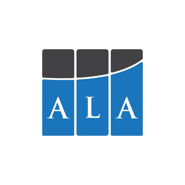 Ala字母标识在黑色背景上的设计 Ala有创意的首字母缩写字母标识概念 — 图库矢量图片