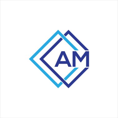 AM letter logo design on black background.AM creative initials letter logo concept.AM letter design. 
