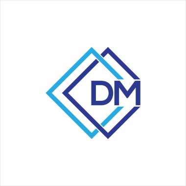 DM letter logo design on black background.DM creative initials letter logo concept.DM letter design. 