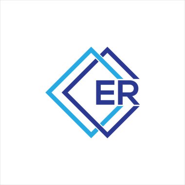 ER letter logo design on black background.ER creative initials letter logo concept.ER letter design. 