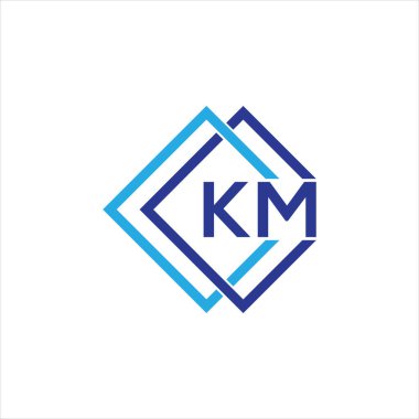 KM letter logo design on black background.KM creative initials letter logo concept.KM letter design. 