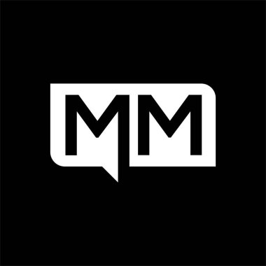 MM letter MM design on black background.MM creative initials letter logo concept.MM letter design. 