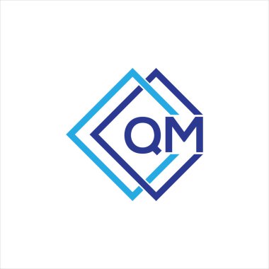 QM letter logo design on black background.QM creative initials letter logo concept.QM letter design. 