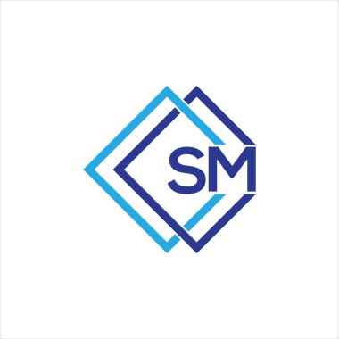 SM letter logo design on black background.SM creative initials letter logo concept.SM letter design. 
