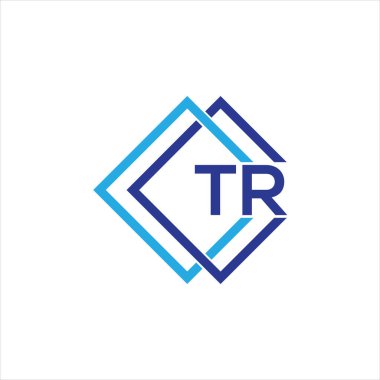 Siyah arkaplan üzerine TR harf logosu tasarımı. TR yaratıcı harflerin baş harfleri logo kavramı. TR harf tasarımı.. 