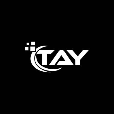 TAY letter logo design on black background.TAY creative initials letter logo concept.TAY letter design. 