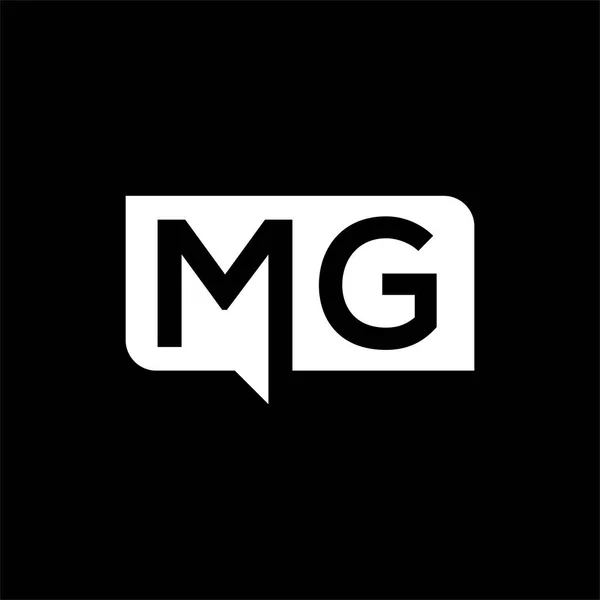 Mgの手紙のロゴのデザイン黒の背景にMgの創造的なイニシャルの手紙のロゴのコンセプトMgの手紙のデザイン — ストックベクタ