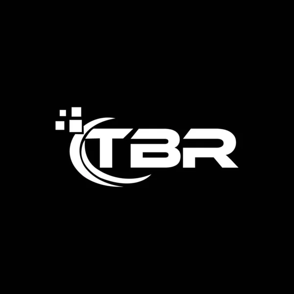 Чорному Фоні Зображено Логотип Tbr Творчі Ініціали Tbr Мають Поняття — стоковий вектор