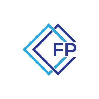 FP letter logo design on black background.FP creative initials letter logo concept.FP letter design. 