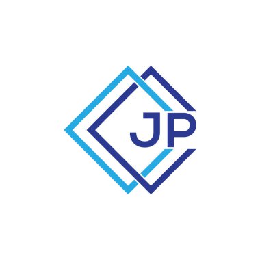 Siyah arkaplan üzerine JP harf logosu tasarımı. JP yaratıcı harf logosu. JP harf tasarımı.. 
