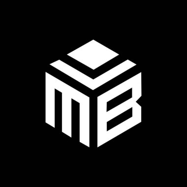 LMB letter logo design on black background.LMB creative initials letter logo concept.LMB letter design. 