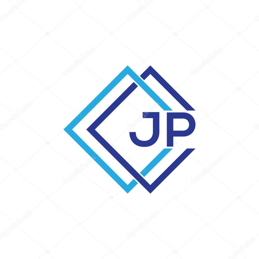 JP letter logo design on black background.JP creative initials letter logo concept.JP letter design.