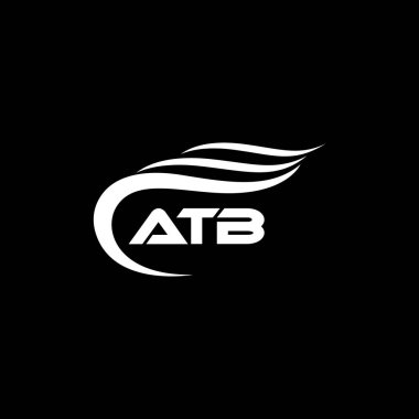 ATB letter logo design on black background.ATB creative initials letter logo concept.ATB letter design. 