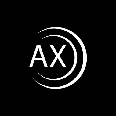 AX letter logo design on black background. AX creative initials letter logo concept. AX letter design. 