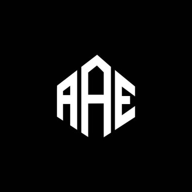 Siyah arkaplan üzerinde AAE harfi logo tasarımı. AE yaratıcı harflerin baş harfleri logo kavramı. AE harf tasarımı. 