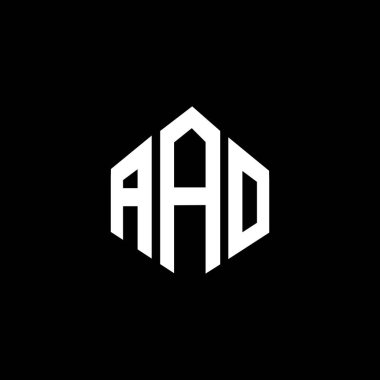 Siyah arkaplan üzerinde AAO harfi AAO tasarımı. AAO yaratıcı harflerin baş harfleri logo kavramı. AAO harf tasarımı. 