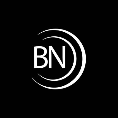 BN letter logo design on black background. BN creative initials letter logo concept. BN letter design. 