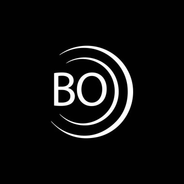 BO letter logo design on black background. BO creative initials letter logo concept. BO letter design. 