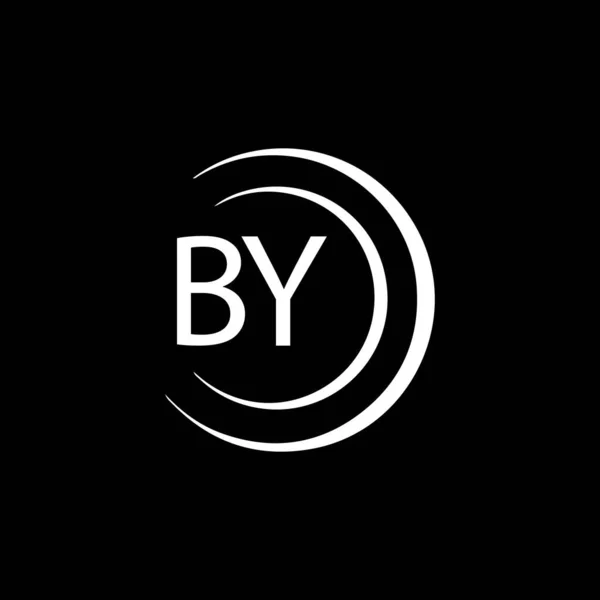 Letter Logo Design Black Background Creative Initials Letter Logo Concept — Wektor stockowy